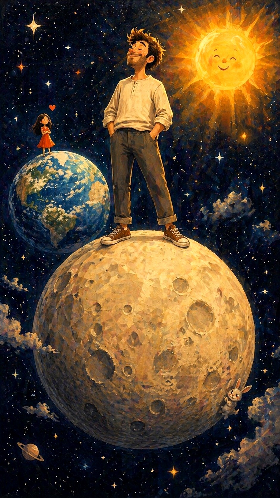 ThoughtsLeavingPaper — man on the moon illustration